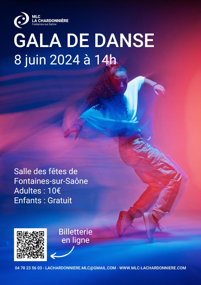 Affiche gala de danse 2024 de la Maison des Loisirs et de la Culture de Fontaine sur Saône